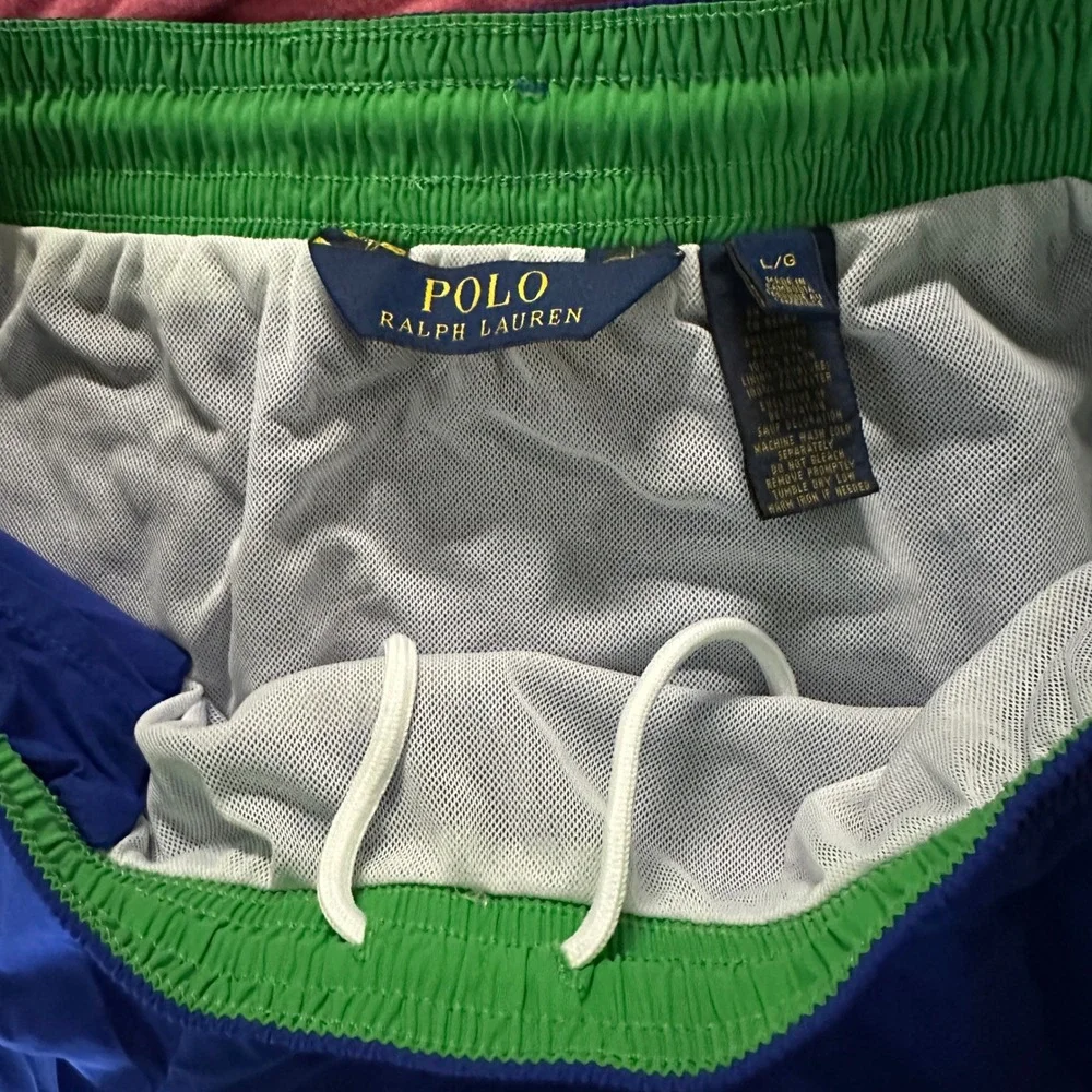 Polo Ralph Lauren Mens Royal Blue Swim Trunks Mesh Lined Pony‎ Logo Large